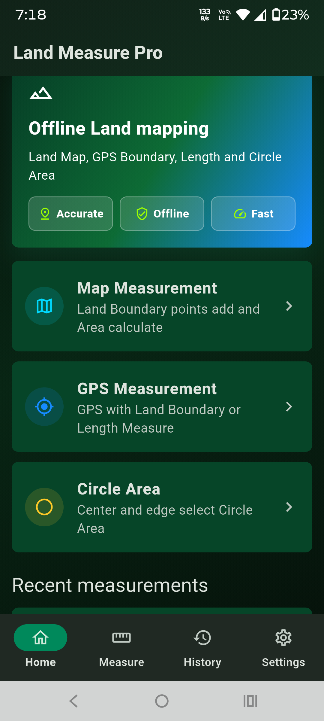 Land Measure Pro Android Application